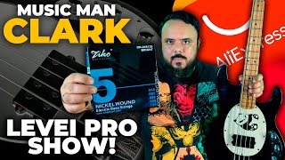 TESTEI O BAIXO CLARK BARATO QUE PARECE UM MUSIC MAN E AS CORDAS ZIKO EM UM SHOW REAL: SURPREENDEU!!!