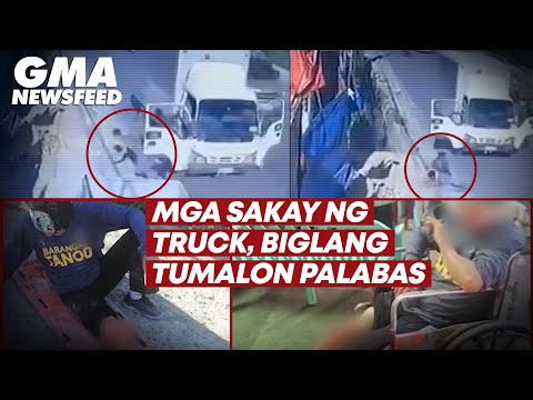 Mga sakay ng truck, biglang tumalon palabas GMA News Feed