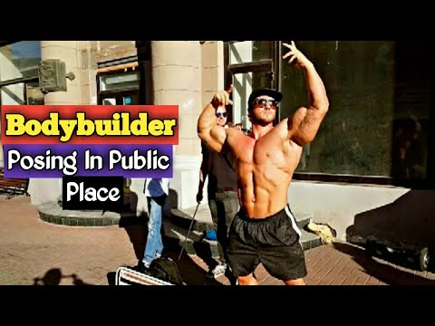 A Russian Bodybuilder Posing In Public Place | Andrey Skoromenyy | The Motivation 2018