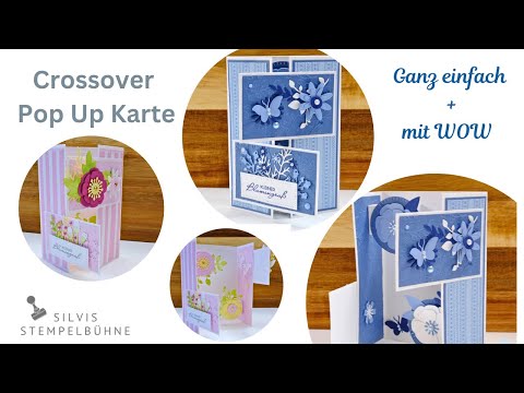Besondere Kartentechnik / Crossover Pop Up Fun Fold Card / Papierblumen / Stampin' Up!