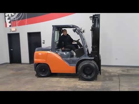 2015 Toyota 8FD50U 11000lb Dual Drive Pneumatic Diesel Forklift STK 8980