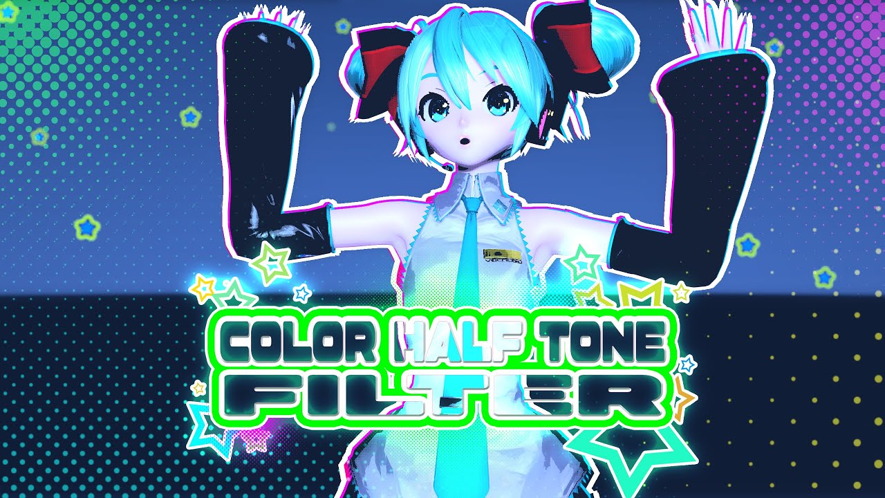 ColorHalfTone & InnerShadow Effect: DOWNLOAD【 MMD 】 Ievan Polkka by Otomania