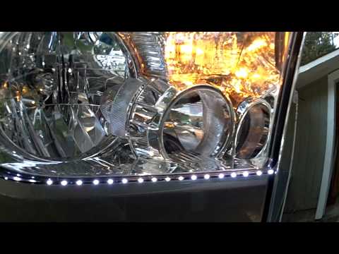 Tundra Headlight LED strip install
