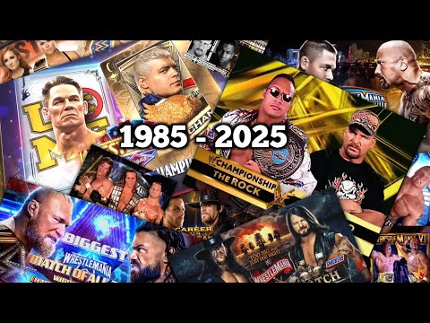 All Of WWE WrestleMania PPV Main Events Match Card Compilation (1985 - 2025)