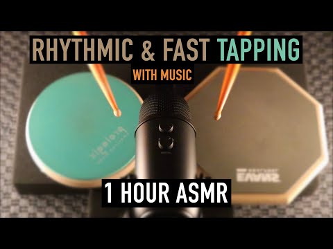 ASMR 1 Hour of Rhythmic & Fast Tapping With Music (No Talking)