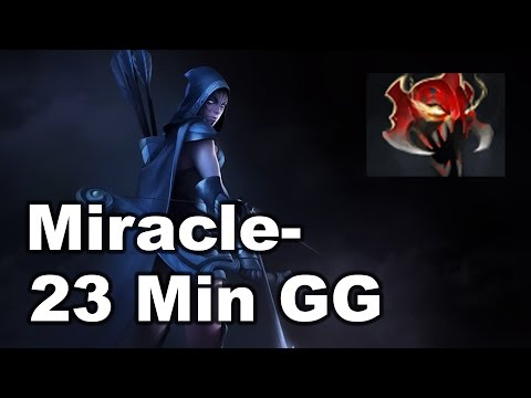 Miracle- 9k Madness Drow Ranger - 23 Minute GG Dota 2