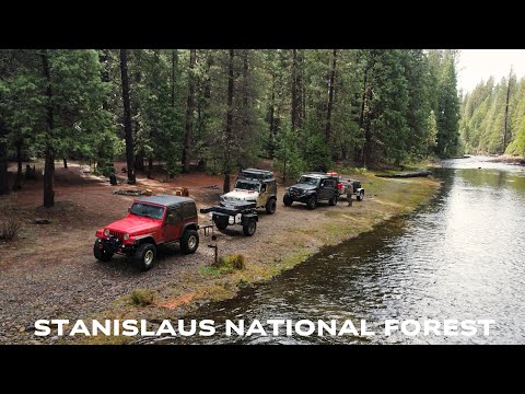 Rainy Offroad Camping Adventure In the Stanislaus National Forest With My Jeep Tj & Overland Trailer