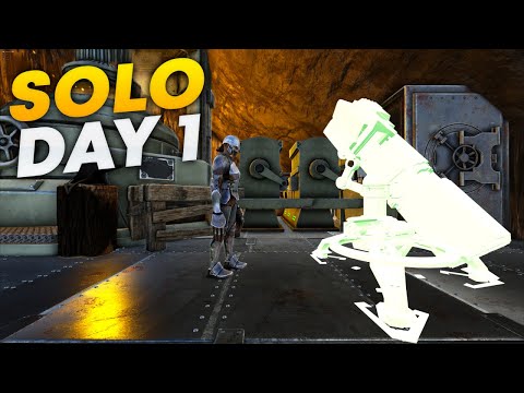 SOLO Claiming My Hidden Rathole On Day 1 - ARK