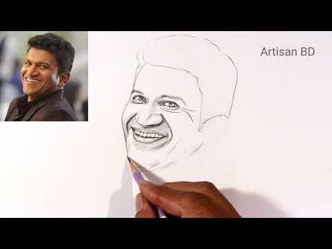 Sketches of Puneeth Rajkumar Drawing || how to draw puneeth rajkumar