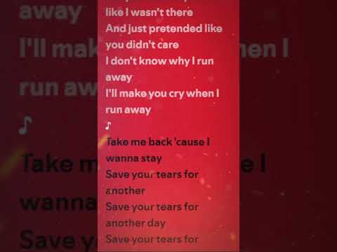 The Weeknd - Save Your Tears (Lyrics) #spotifydown #lyrics #spotify #lovesong #weekend