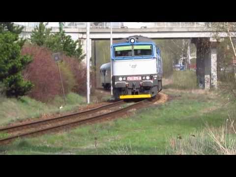 754 075 - 0 přijíždí do Třebíče s Os 4834 - 23.4. 2013