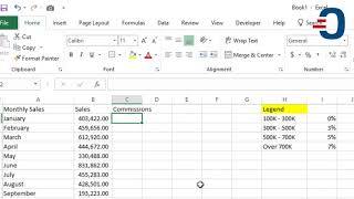 How to calculate Sales Commissions with Excel IFS Function