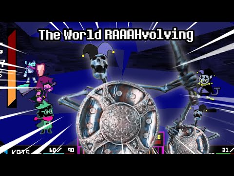 The World Revolving but it's Skeleton Banging Shield
