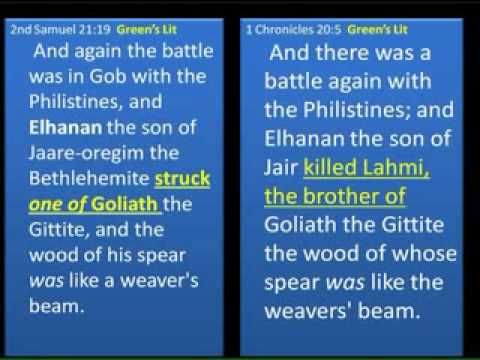 Two Lines Of Manuscripts part 9 Who killed Goliath?