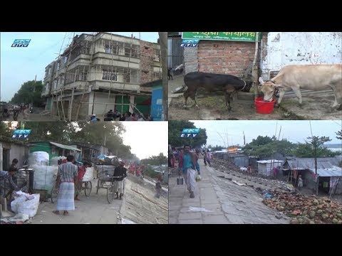 ময়মনসিংহ শহররক্ষা বাঁধ জুড়ে অবৈধ স্থাপনা