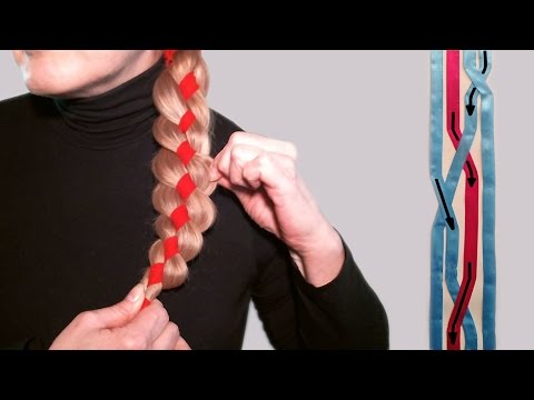 How to 4 Strand Ribbon Braid| Hairstyles by yourself|...
