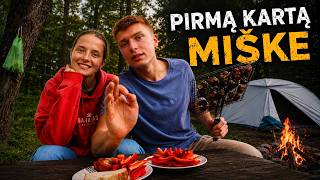 naktis miške su nėščia žmona