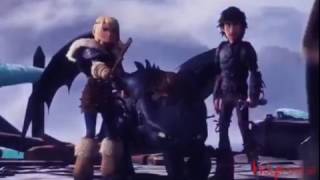 Hiccup and toothless(♥I don't care♥)my first clip