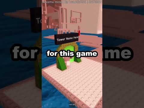 Roblox Game: Tower Creator