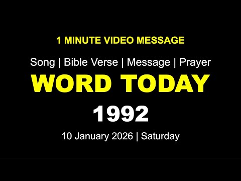 Word Today-1992 | Bro RSV | One-Minute Video Message (Malayalam) | 10 January 2026