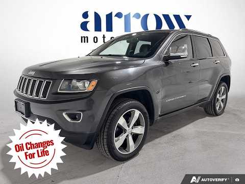 2015 Jeep Grand Cherokee 4WD 4dr Limited in Gray for sale at Arrow Motors in Aylmer, ON