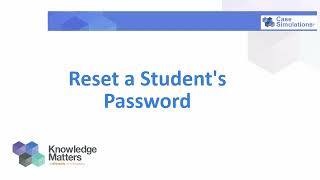 Reset a Student's Password