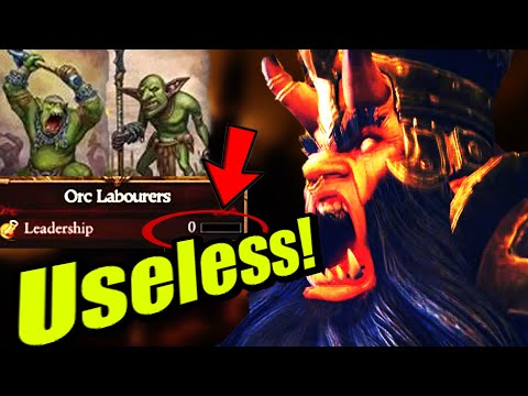 Why Chaos Dwarf's Greenskin Labourer Units are USELESS And Runs Away Immediately from Battle