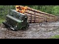 Extreme Dangerous Biggest Logging Wood Truck Driving Skills Heavy Equipment Loading Climbing Working