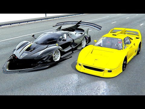 Ferrari FXX K GTR vs Ferrari F40 XX at Imola GP