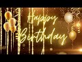 Birthday Ambience Happy Birthday Background Video Birthday Display With Gold Ribbons And Message