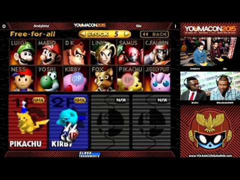 Youmacon 2015 Smash 64 - Andykinz vs Gio