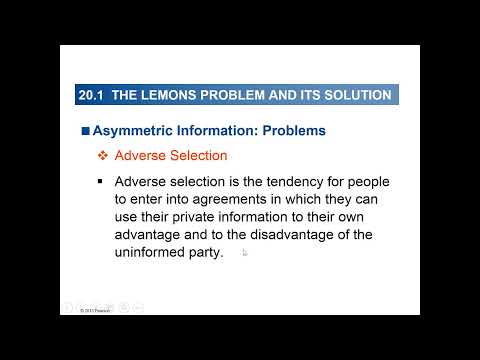 Casharka 5aad Moral Hazard and Adverse Selection Chapter 20 Microeconomics