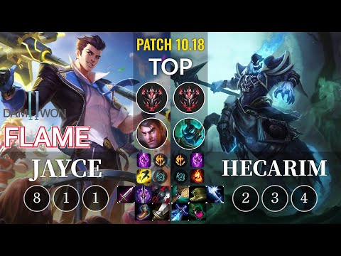 DWG Flame Jayce vs Hecarim Top - KR Patch 10.18