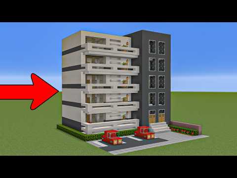Minecraft Tutorial: How To Make A Modern apartment Building | City Tutorial