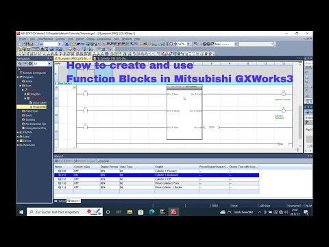 Function blocks how to use and create Mitsubishi Melsec GXWorks3