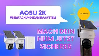 Aosu 2 K Überwachungskamera aussen | Solarbetrieben