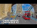 LONDON Bus Crossing The Tower Bridge Route 42 From South London To The City S Financial District