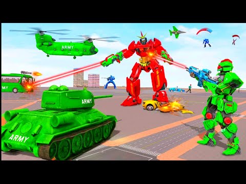 New Army Bus Robot Transform Wars | Air Jet,Bus,Car,SuperMan Robot Mobile GamePlay  #02