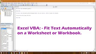 Excel VBA - Autofit Cell Content