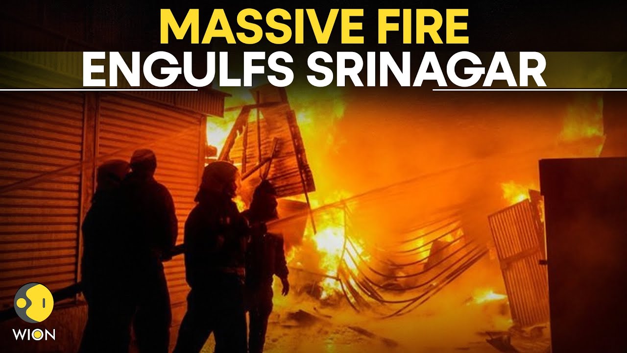Srinagar Fire LIVE: Massive Blaze Erupts at a Carpet and Furnishings Godown in Tengpora, Srinagar