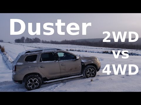 Dacia Duster 2WD vs. 4WD auf Schnee.