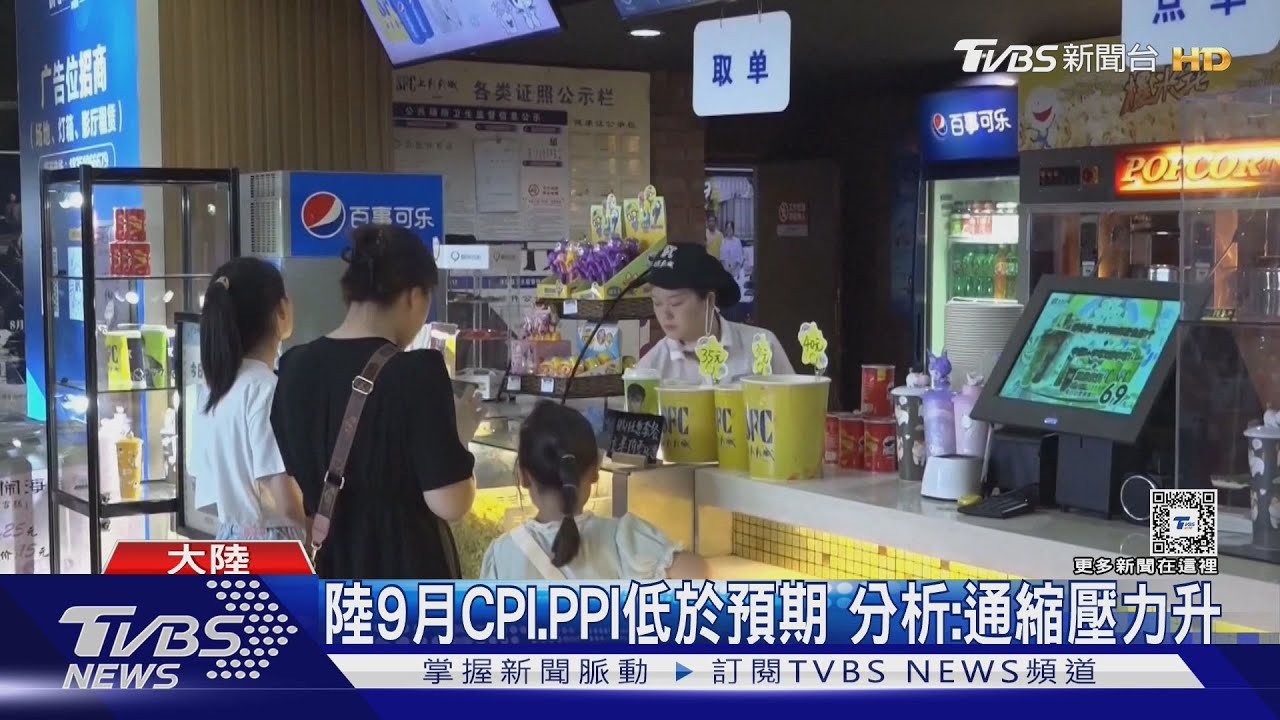陸9月CPI、PPI低於預期 分析:通縮壓力升