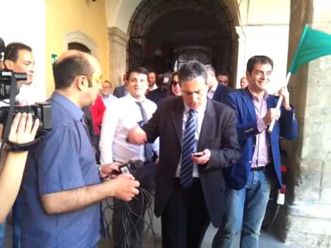 Sulmona - Ranalli nuovo sindaco ingresso in Comune