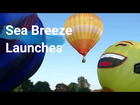 Hot air balloons show sea breeze