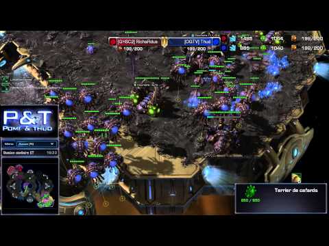 (HD871) RichaRdus vs Thud - ZvZ - Heart of the Swarm [FR]