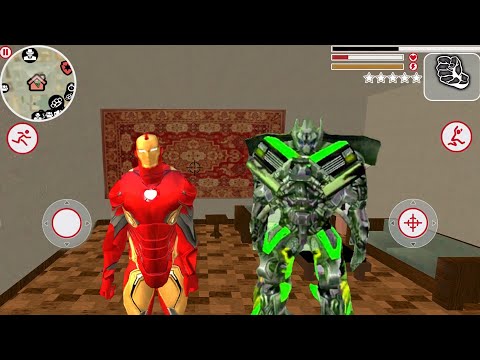 Süper Kahraman Demir Adam Oyunu - Amazing Iron Rope Hero Vs Robot Fight #10 - Android Gameplay