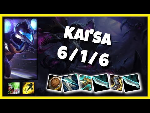 Kai'Sa Gameplay Challenger Replay S11 - 11.1 Bot Lane (6/1/6) - NA