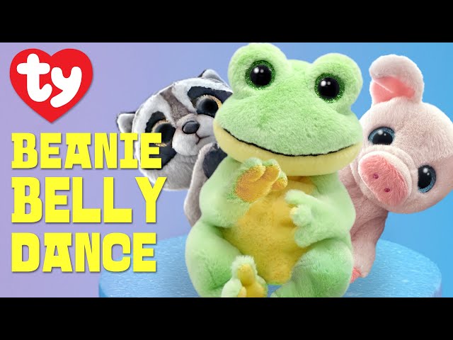 Vídeo relacionado con Ty Beanie Bellies Clips Anillo porta llaves de peluche, Ranger el perrito con los ojos azules brillantes, animales de peluche con el vientre suave, 12 cm T43113