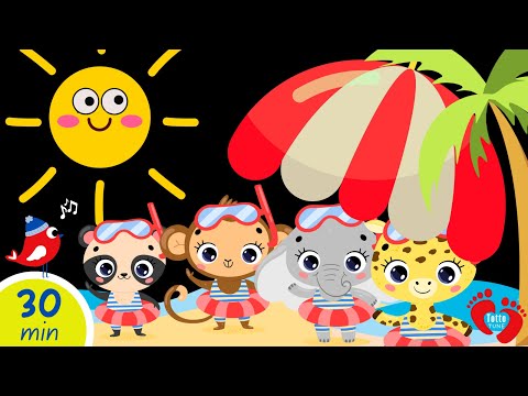 Fun in the Sun! | Baby Sensory Beach Play | Soothing Music