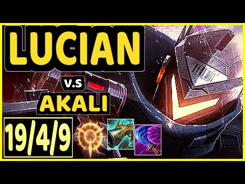 DIPLEX (LUCIAN) vs AKALI - 19/4/9 KDA MID CHALLENGER GAMEPLAY - EUW